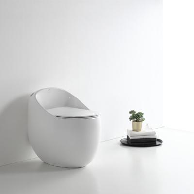 China Double-Flow New Sanitary Ware Pedestal Toilet Flush One Piece WC With Soft Seat for sale