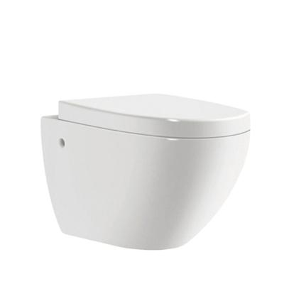 China Double Flush Cistern Bathroom Ceramic Hidden Bowl Wall Hung Water System Toilet For Sale for sale