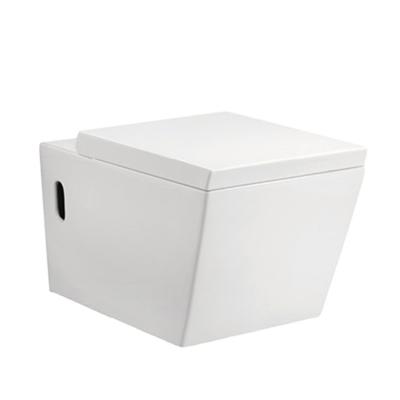 China Modern Bathroom Ware Sanitary Ware Porcelain WC Wall Hit Toilet With Concealed Cistern for sale