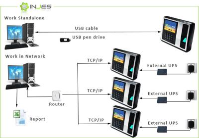 China Biometrische Vingerafdrukprikklok met het rapport van de werknemerscontrole in/out Te koop