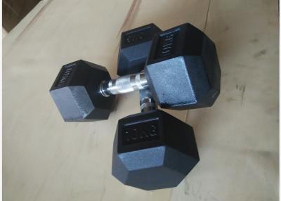 China 5-50 LBS Hex Rubber Coated Dumbbells For Home Use à venda