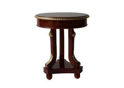 China Brown Oak Wood Round Coffee Tables Comercial Furniture Customized for sale