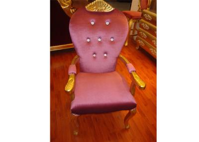 China Grand Upholstered Armchair Luxury Hotel Furniture Neoclassic Style for sale