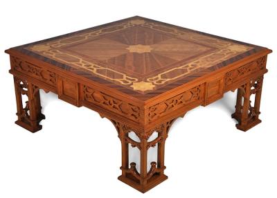 China Complicated Wooden Coffee Tables Luxury Low Unique Coffee Table Set for sale