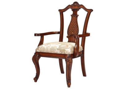 China Luxury Fancy Carved Wood Dining Chairs Furniture Classical Style for sale