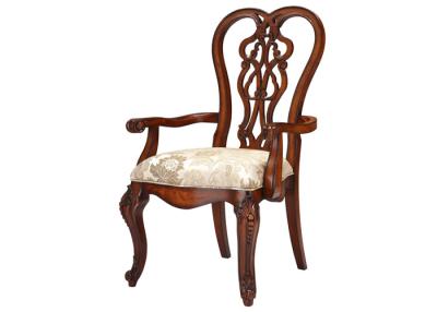 China Antique Leather Dining Chairs Commercial Restaurant Furniture With Heart Shape Back for sale