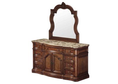 Chine Dessus en bois de marbre de Cabinet de cadre d'hôtel de luxe avec la raboteuse de tiroirs à vendre