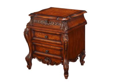 China Small Hotel Night Table With Delicated Carved In Wooden Frame for sale