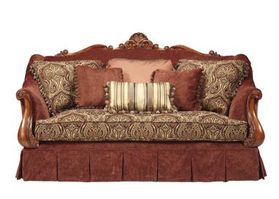 China Middle East Red Luxury Wooden Sofa Designs Dubai Hotel Furniture for sale