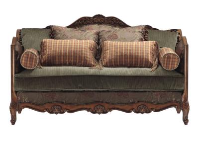 China Hotel Traditional Fabric Sofas Royal Luxurious Green Velvet Covered for sale