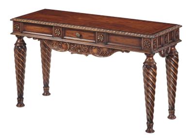 China Tall Long Luxury Wood Console Table Decor With Delicated Carves for sale