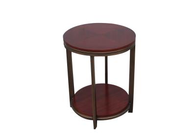 China Modern Hotel Small Round Wooden Coffee Tables Furniture Dia 500mm for sale