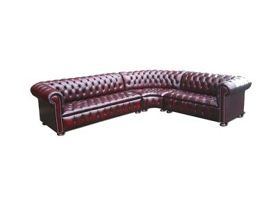 China High end furniture Chesterfield Sofa , Luxury leather corner chesterfield sofa for sale