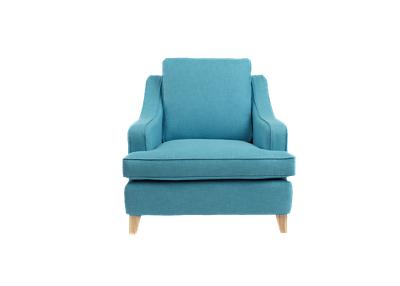 China Blue Chaise Lounge Chair furniture , Bedroom Upholstered Armchair for sale