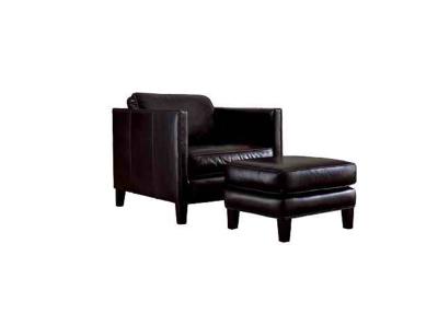 China Black Decorative leather Chaise Lounge Chair for Office / club furniture for sale