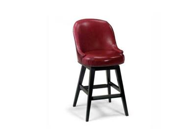 China Red modern comfortable upholstered bar stools for Hotel / Office / Family for sale