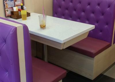 China High back long Double sided button tufted leather Booth Seating for restaurants for sale