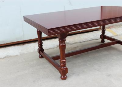 China Dark brown Restaurant Dining Tables , Personalized size long wood table for sale