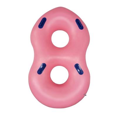 China Deluxe Double Tubes With Sturdy PVC Inflatable Water Park Pool Float 42