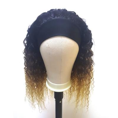 China 2021 New Design Showjarlly Curly Hair Ice Curly Hair Wigs 100% Silk Headband Wigs for sale