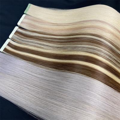 China High Quality Silky Straight Wave Human Tape In Hair Extensions China Sellers Wholesale 100% Indian Remy Tape Hair Extensions for sale