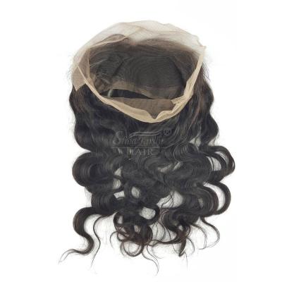 China New Products Full Frontal Closure 360lace Body Lace Front Closure And Wave 360 ​​Lace Band Frontal Hot Custom Natural Black Lace Headbands With Natural Hairline Baby Hair for sale