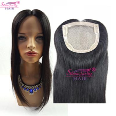 China A distributor good quality jewish woman virgin cuticle lined 5x5 basic straight hair silk hairpiece for women for sale