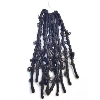 China Soft and bouncy natural. Elegance Butterfly Locs Hair Extensions Curly Braiding Butterfly Locs Crochet Braid Yaki Synthetic Braiding Hair for sale