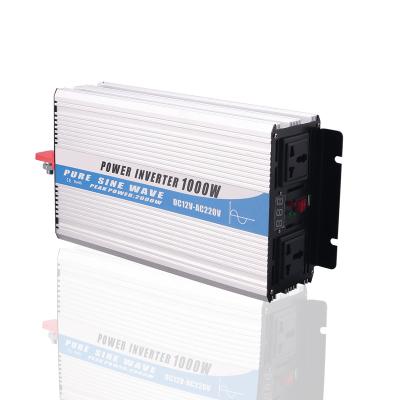 China Aluminum Alloy CE FCC Certified Power Inverter 12v 110v 220v 1000w Car Inverter 1000w Pure Sine Wave Inverte for sale