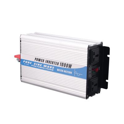 China Aluminum Alloy CE FCC Certified DC to AC Power Inverter 12v 24v to 110v 220v1000W Pure Sine Wave Power Inverter for sale