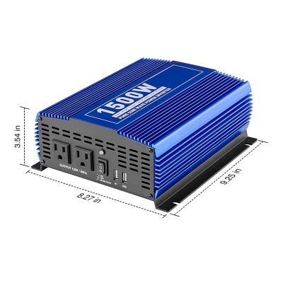 China 30Ax6 New Design 12v 24v DC to 110v 220v 1500w Pure Sine Wave Inverter for sale