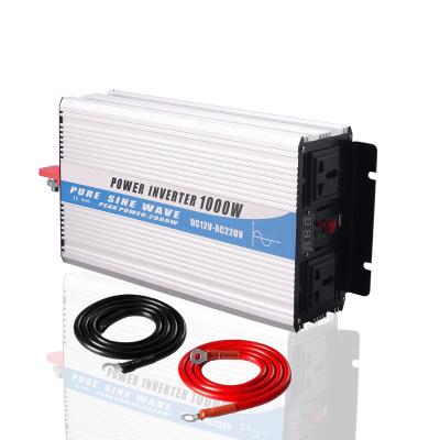 China Aluminum Alloy CE FCC Certified 12v 48v dc to ac 110v 220v car power inverter 1000w for sale