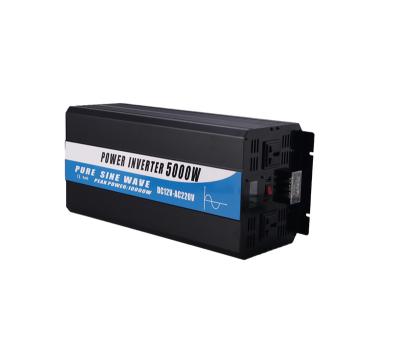 China Aluminum alloy factory sale CE FCC certified high quality 12v 24v 48v dc to 110v 220v ac pure sine wave power inverter 5000W for sale