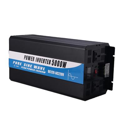 China Aluminum Alloy factory sell competitive price car inverter 5000w 12v 24v 48v to 110v 220v power inverter pure sine wave inverter 5000w for sale