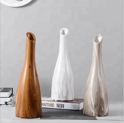 China Ceramic Look Modern Minimalist Marble Nordic Style Tall Vase for sale