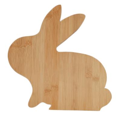 China JSY Viable Wholesale Rabbit Shape Custom Chopper Bamboo Tablas De Madera Tablas Para Decoupage Picar Legume for sale