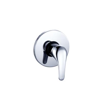 China Without Sliding Bar ZUKKI Modern Simple Style Round Brass Shower Mixer For Bathroom With Ceramic Cartridge Metal Wall Plate for sale