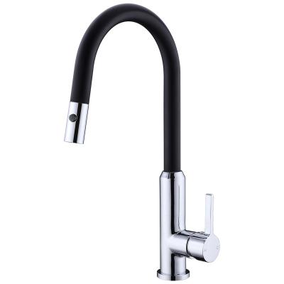 China Metered faucets The latest release multifunctional classic black kitchen 2-mode hot and cold black faucet for sale