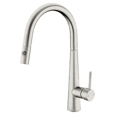 China Metered Faucets ZUKKI Classic Brushed Nickel 360 Degree Swivel Lead Free Healthy Kitchen Faucet for sale