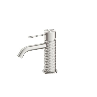 China ZUKKI Metered Faucets Latest Water Saving Operate Lead Free Brushed To Nickel All Basin Knurling Copper Faucet for sale