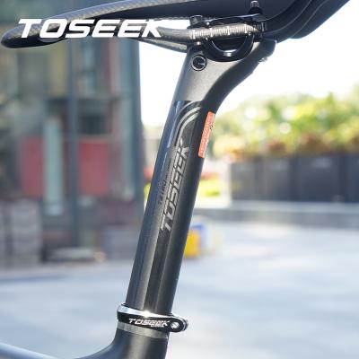 China Carbon Tube+Aluminum Alloy Flange TOSEEK Mountain Bike Seatpost Dropper Bicycle Seatpost Manufacturer Aero Carbon Seatpost for sale