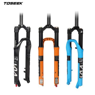 China TOSEEK KN34 Quick Release Magnesium Alloy E Bike Suspension Fork Disc Brake Mountain Bicycle Air Front Fork MTB for sale