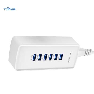 China Tooya pengisi pengisi daya USB charger 6 USB fast charge mobile phone charging station function multi port desktop multi port USB charger for sale