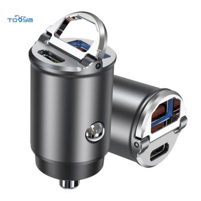 China UniversalÂ   OEM/ODM Alloy Mini Car Cigarette Lighter Tooya 30W Quick Car Charger QC3.0 QC2.0 CAF FCP SCP PE2.0 PE1.1 SFCP VOOC for sale