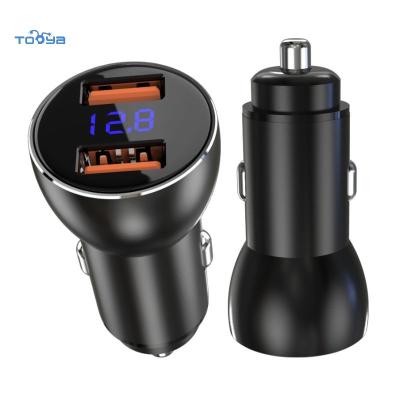 China UniversalÂ   Digital Display Car Cigarette Lighter Tooya 60W QC3.0 QC2.0 CAF FCP SCP BC1.2 For APPLE2.4A PE2.0 PE1.1 SFCP Car Fast Charger for sale