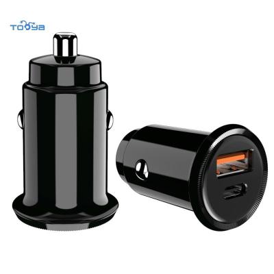 China UniversalÂ   Tooya 38W CAF FCP DCP Multi-port Design Popular Car Charger Universal Dual Port Type Fast Charging Plastic Mini Car Charger for sale