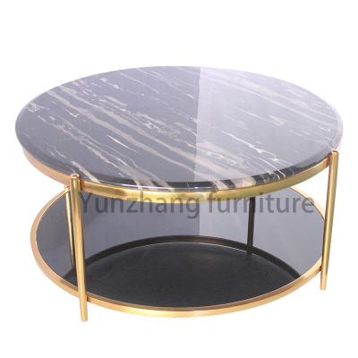 China Medium Size Stainless Steel Table Home And Hotel Use With Marble Top for sale