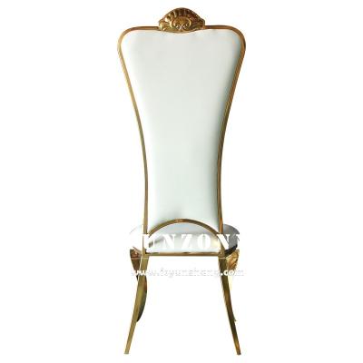 China High Back Golden Bride And Groom Chair Elegant Wedding Banquet Chair for sale