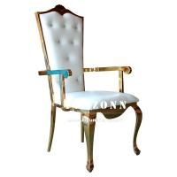 China Cadeira de banquete de casamento forte e elegante com moldura dourada para recepção e eventos à venda