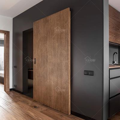 China Fire Protection Australia Standard Frameless Invisible Wooden Barn Door Sliding Doors For Bathrooms Invisible Sliding Door for sale